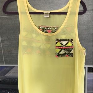 Yellow sheer tank